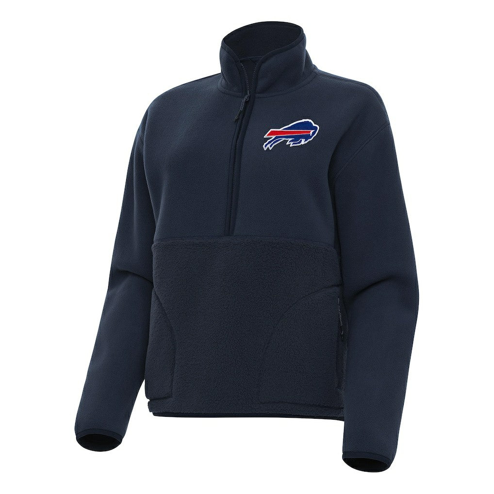 Buffalo Bills Antigua Women's Figure Half-Zip Sweatshirt Navy | NFL