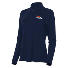 Denver Broncos Antigua Women's Intent Quarter-Zip Sweatshirt Navy | NFL