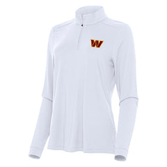 Washington Commanders Antigua Women's Intent Quarter-Zip Sweatshirt White | NFL
