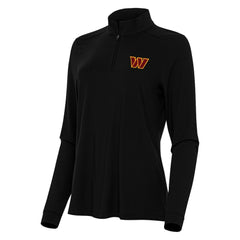 Washington Commanders Antigua Women's Intent Quarter-Zip Sweatshirt Black | NFL