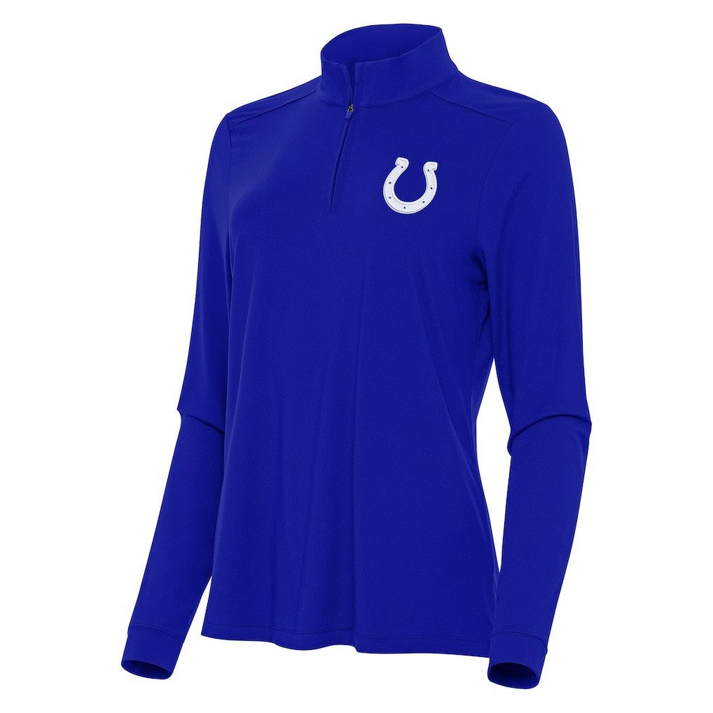 Indianapolis Colts Antigua Women's Intent Quarter-Zip Sweatshirt Royal | NFL