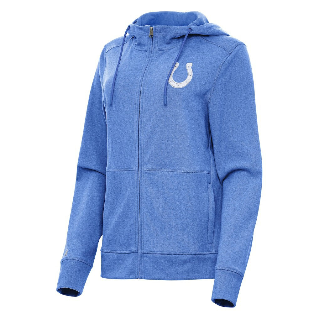 Indianapolis Colts Antigua Women's Seeker Full-Zip Hoodie Jacket Heather Royal | NFL