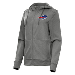 Buffalo Bills Antigua Women's Seeker Full-Zip Hoodie Jacket Heather Charcoal | NFL
