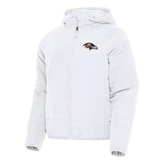 Baltimore Ravens Antigua Women's Universe Full-Zip Hoodie Jacket White | NFL