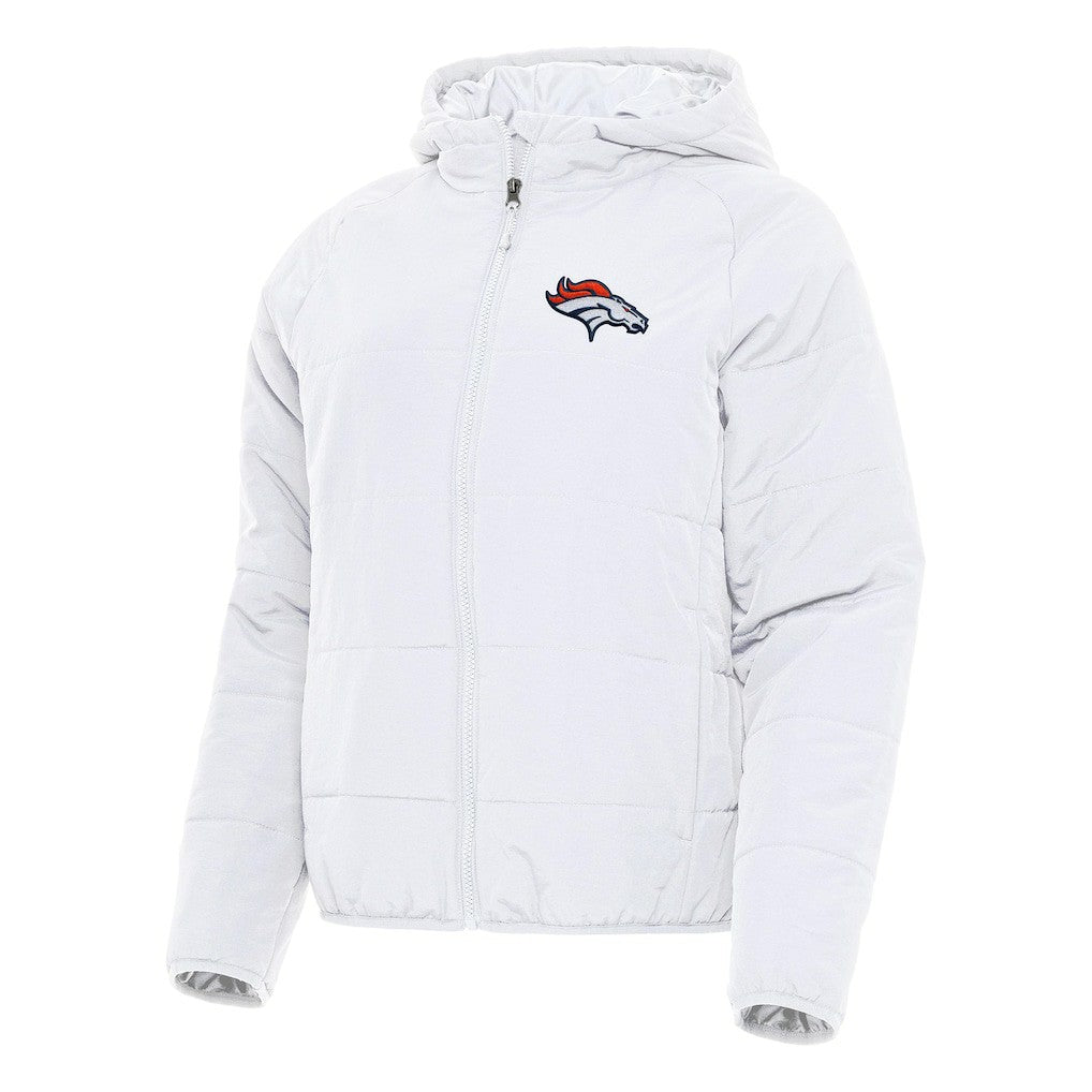 Denver Broncos Antigua Women's Universe Full-Zip Hoodie Jacket White | NFL