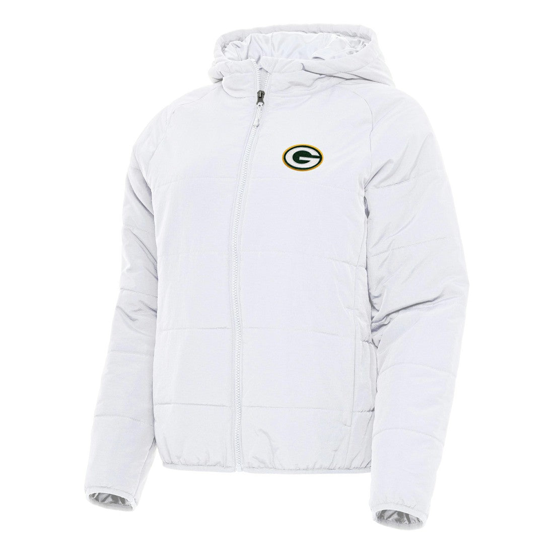 Green Bay Packers Antigua Women's Universe Full-Zip Hoodie Jacket White | NFL