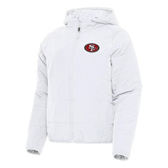 San Francisco 49ers Antigua Women's Universe Full-Zip Hoodie Jacket White | NFL
