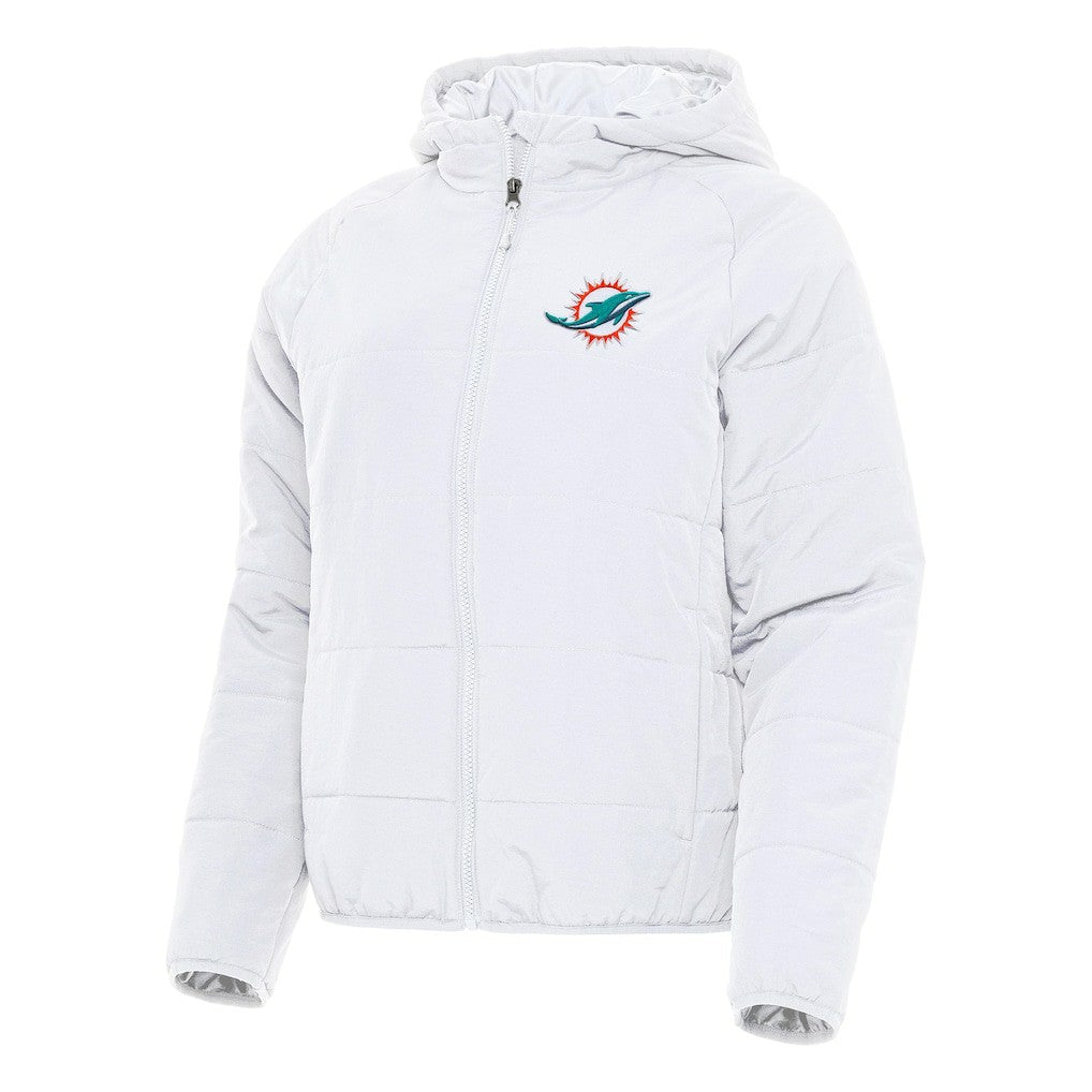 Miami Dolphins Antigua Women's Universe Full-Zip Hoodie Jacket White | NFL