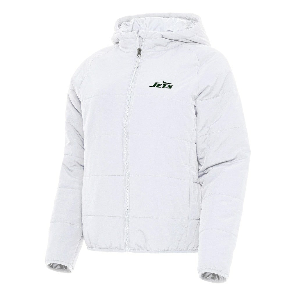 New York Jets Antigua Women's Universe Full-Zip Hoodie Jacket White | NFL