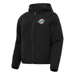 Miami Dolphins Antigua Women's Universe Full-Zip Hoodie Jacket Black | NFL