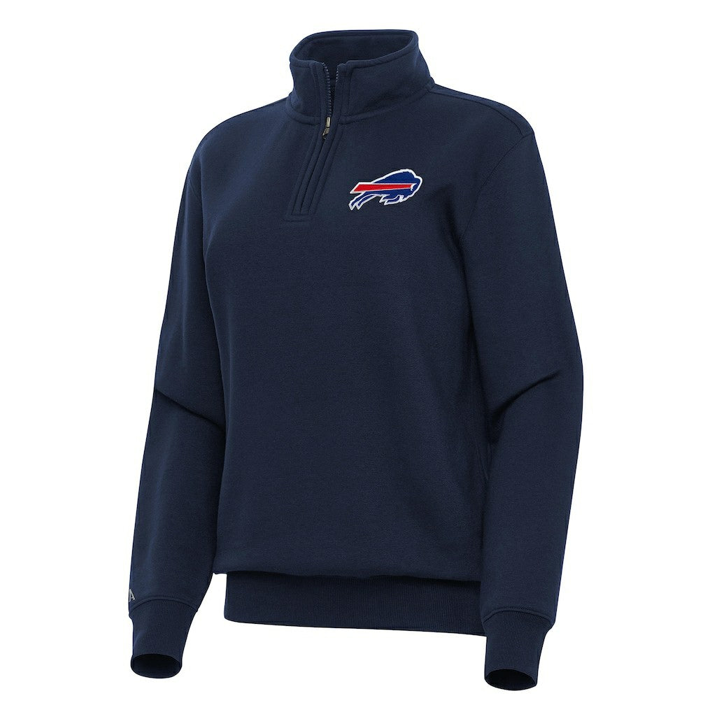 Buffalo Bills Antigua Women's Victory Quarter-Zip Top Navy | NFL