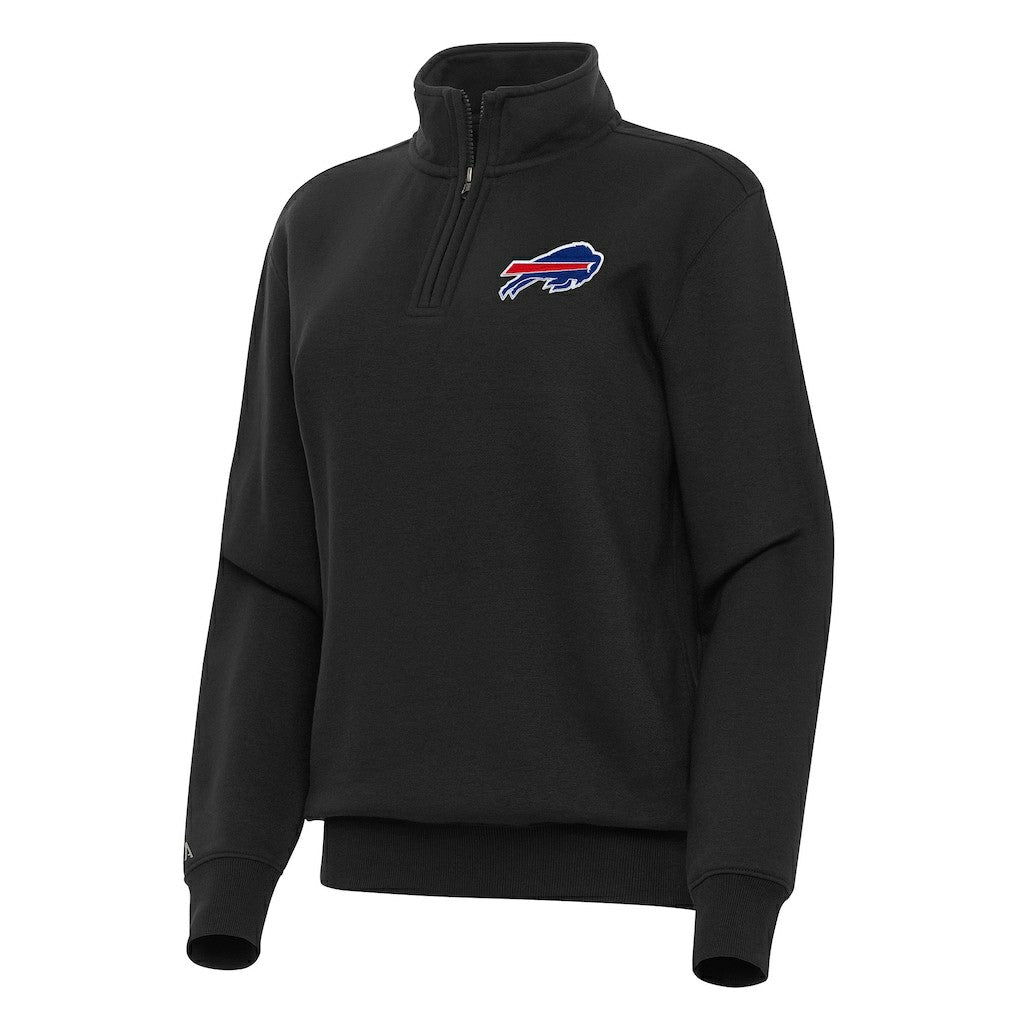 Buffalo Bills Antigua Women's Victory Quarter-Zip Top Black | NFL