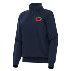 Chicago Bears Antigua Women's Victory Quarter-Zip Top Navy | NFL