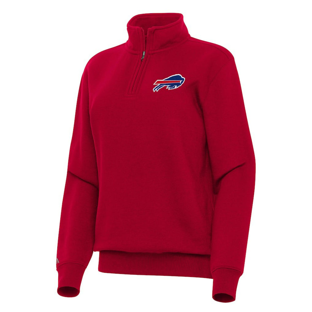 Buffalo Bills Antigua Women's Victory Quarter-Zip Top Red | NFL