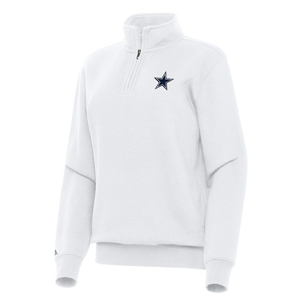 Dallas Cowboys Antigua Women's Victory Quarter-Zip Top White | NFL