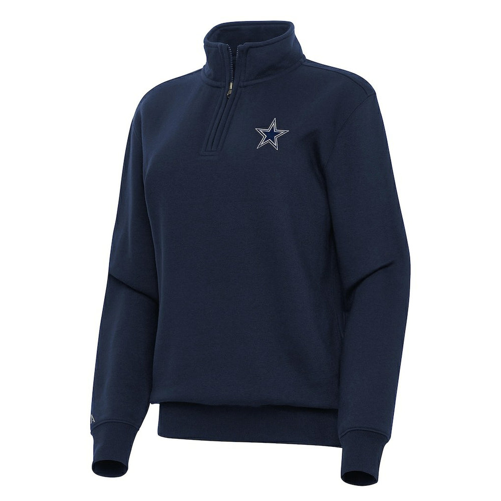 Dallas Cowboys Antigua Women's Victory Quarter-Zip Top Navy | NFL