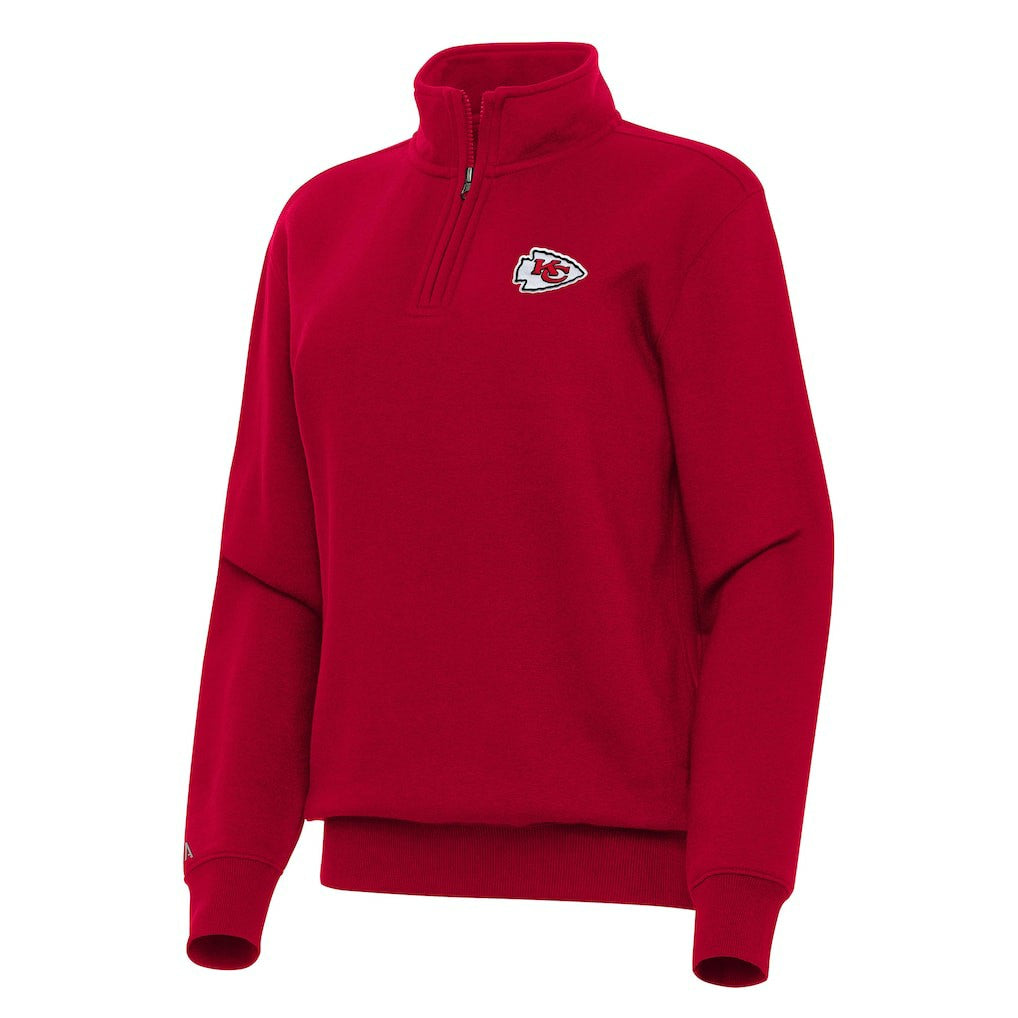 Kansas City Chiefs Antigua Women's Victory Quarter-Zip Top Red | NFL
