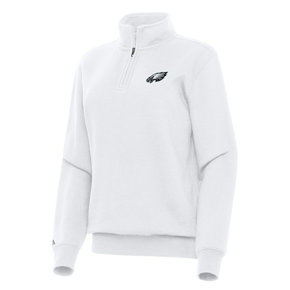 Philadelphia Eagles Antigua Women's Victory Quarter-Zip Top White | NFL
