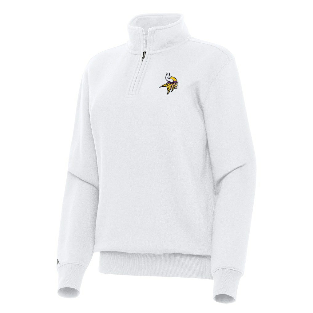 Minnesota Vikings Antigua Women's Victory Quarter-Zip Top White | NFL