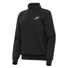 Philadelphia Eagles Antigua Women's Victory Quarter-Zip Top Black | NFL