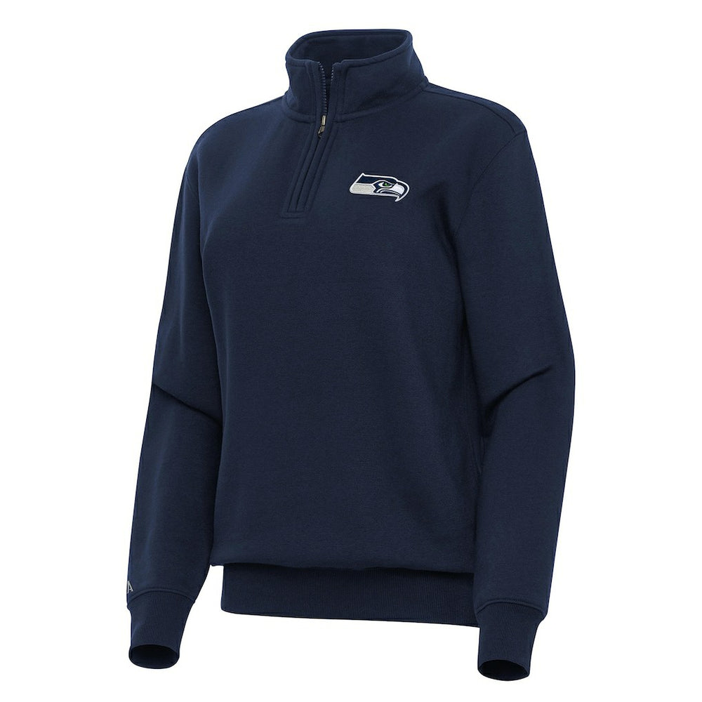 Seattle Seahawks Antigua Women's Victory Quarter-Zip Top College Navy | NFL