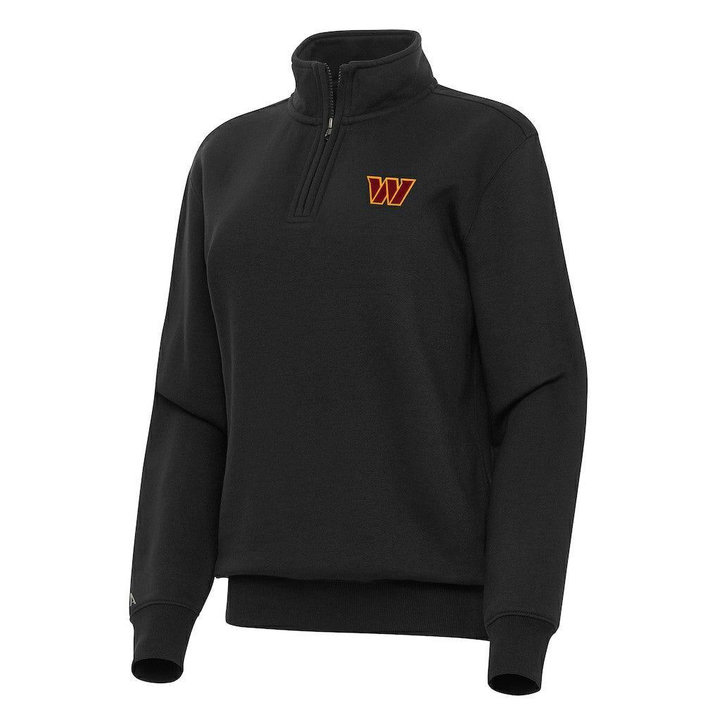 Washington Commanders Antigua Women's Victory Quarter-Zip Top Black | NFL