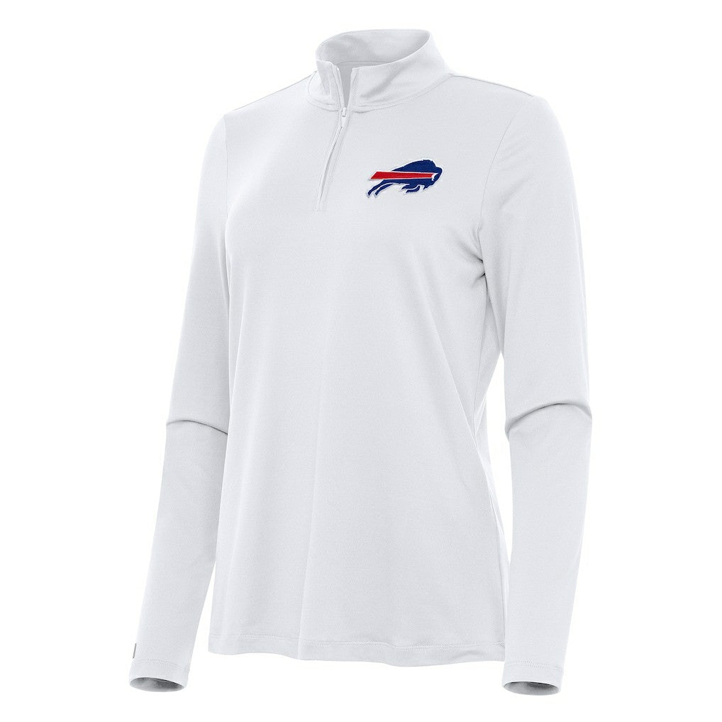 Buffalo Bills Antigua Women's Reprocess Quarter-Zip Top White | NFL