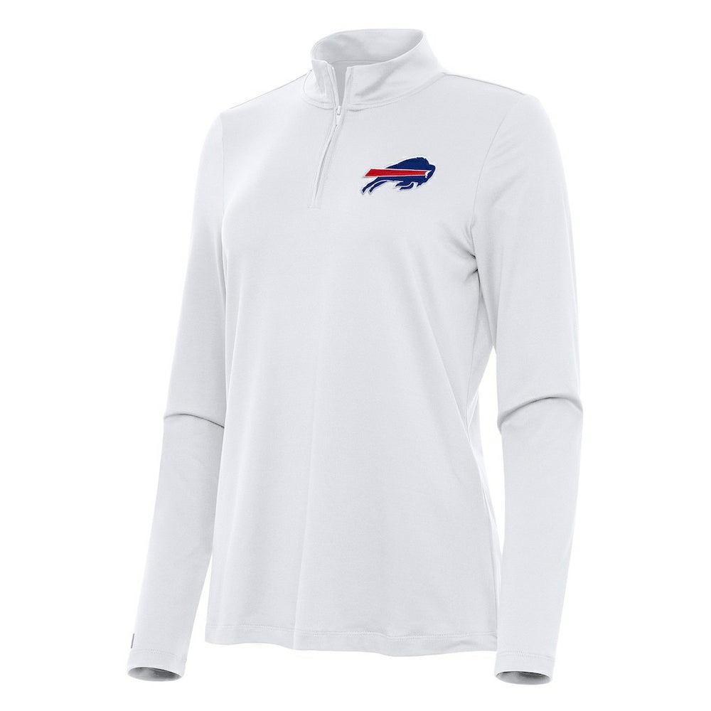 Buffalo Bills Antigua Women's Reprocess Quarter-Zip Top White | NFL
