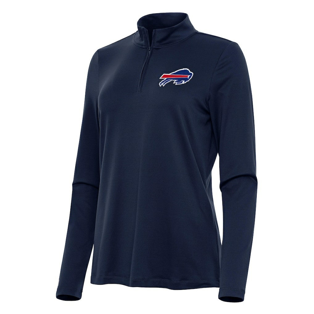 Buffalo Bills Antigua Women's Reprocess Quarter-Zip Top Navy | NFL