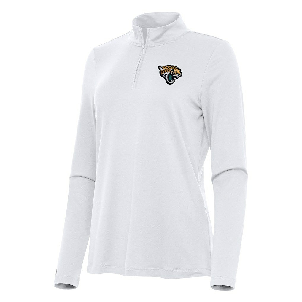 Jacksonville Jaguars Antigua Women's Reprocess Quarter-Zip Top White | NFL