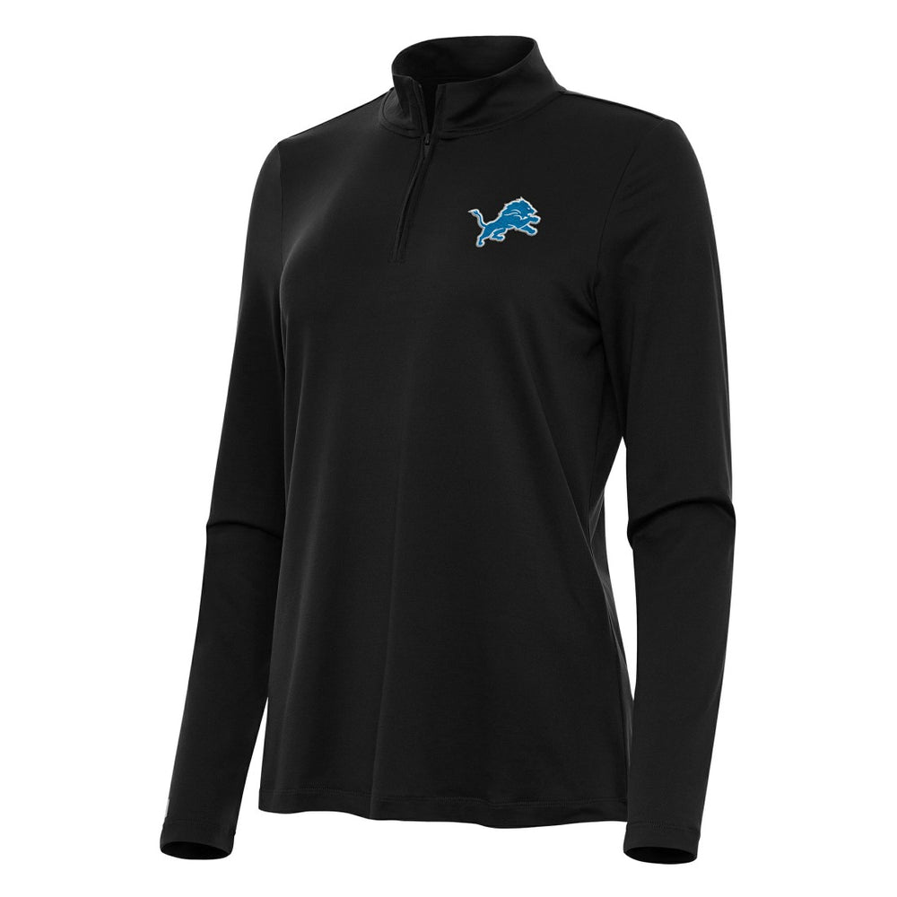 Detroit Lions Antigua Women's Reprocess Quarter-Zip Top Black | NFL