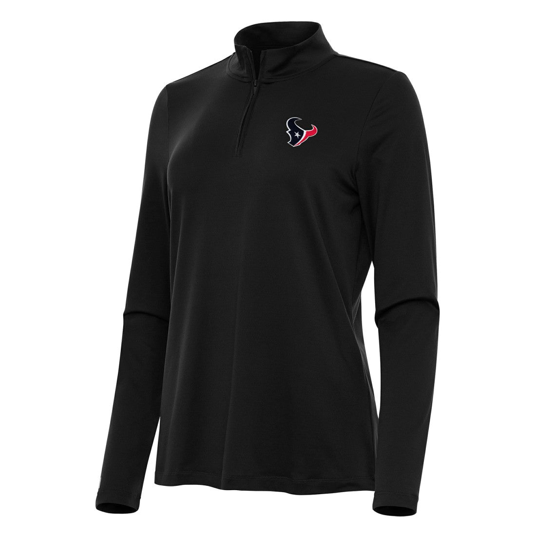 Houston Texans Antigua Women's Reprocess Quarter-Zip Top Black | NFL