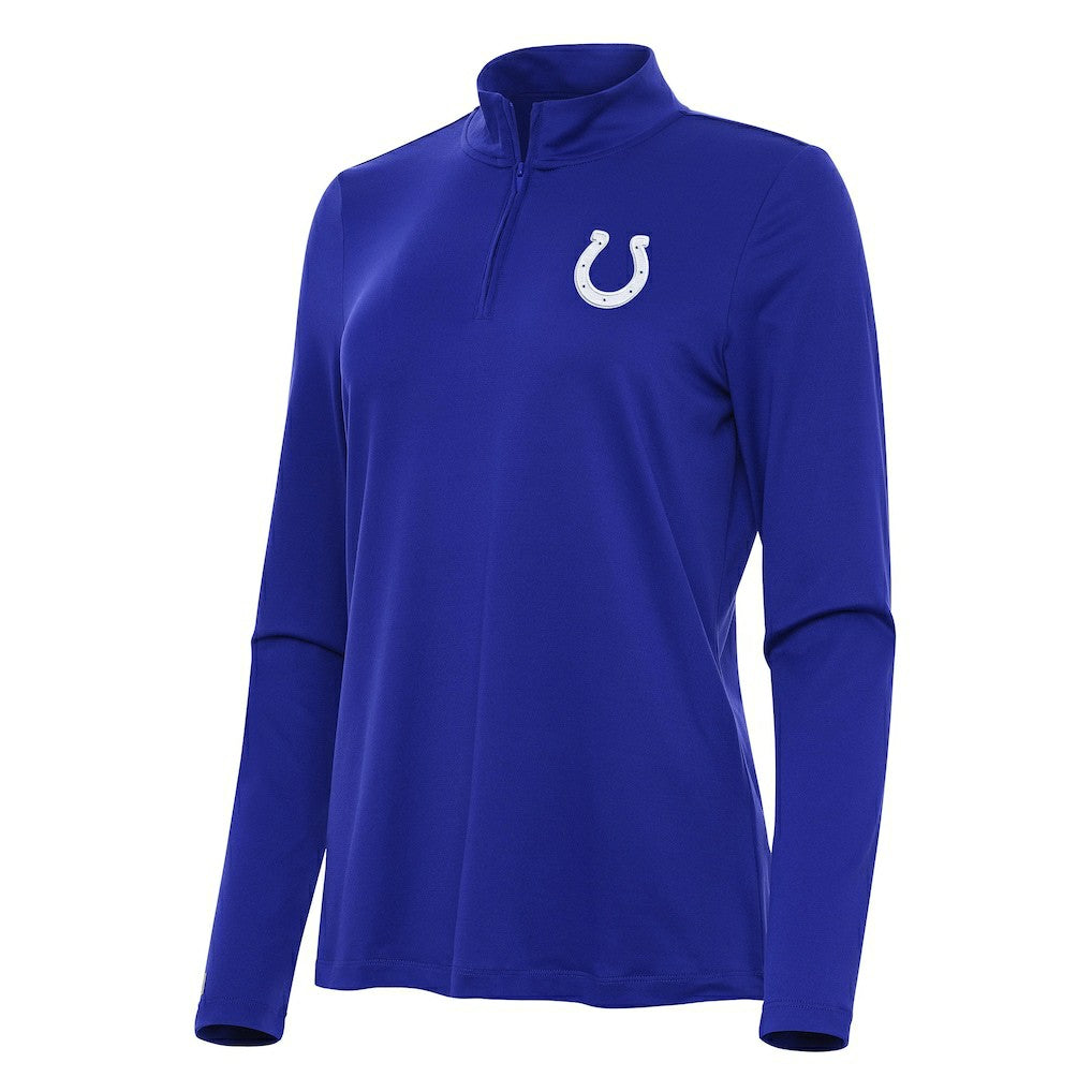 Indianapolis Colts Antigua Women's Reprocess Quarter-Zip Top Royal | NFL