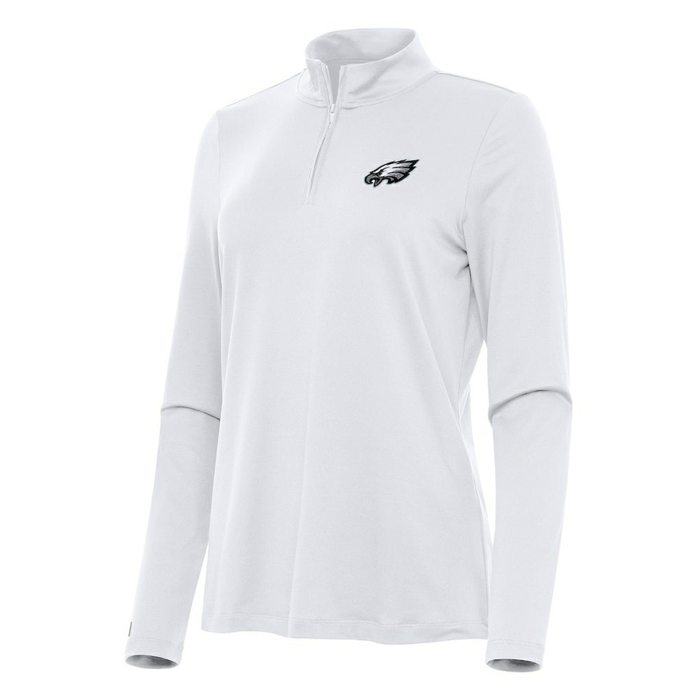Philadelphia Eagles Antigua Women's Reprocess Quarter-Zip Top White | NFL