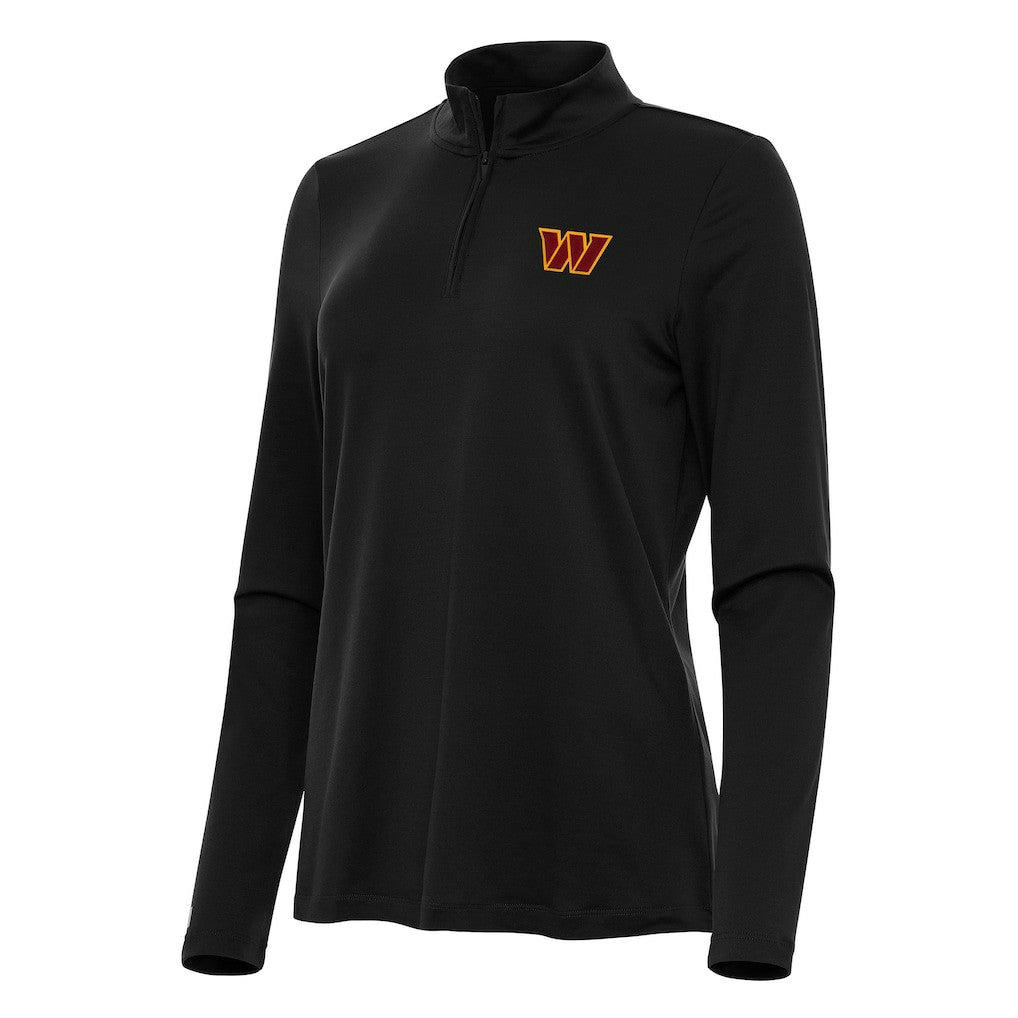 Washington Commanders Antigua Women's Reprocess Quarter-Zip Top Black | NFL