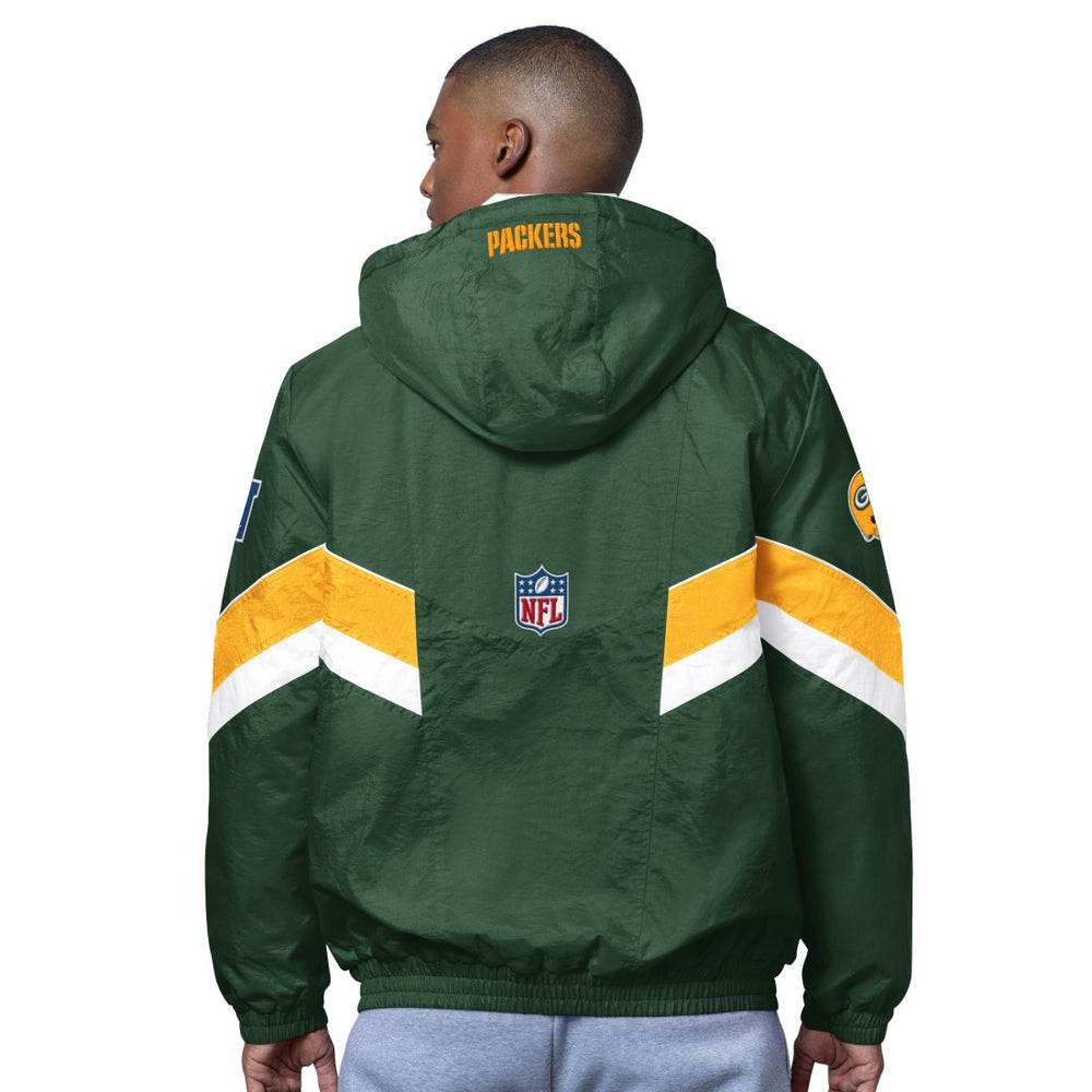 Green Bay Packers OVO x Starter Sideline Full-Snap Puffer Jacket Green | NFL