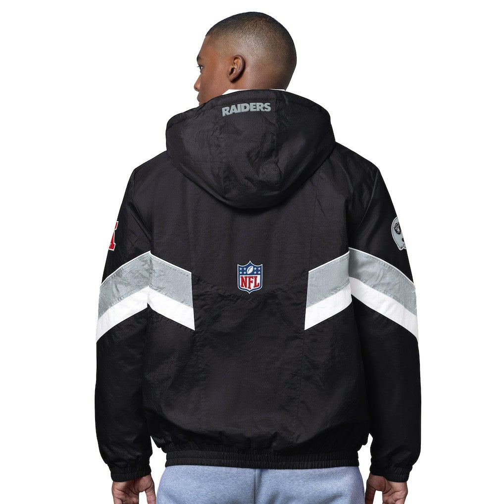 Las Vegas Raiders OVO x Starter Sideline Full-Snap Puffer Jacket Black | NFL