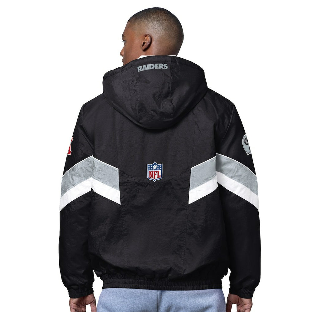 Las Vegas Raiders OVO x Starter Sideline Full-Snap Puffer Jacket Black | NFL
