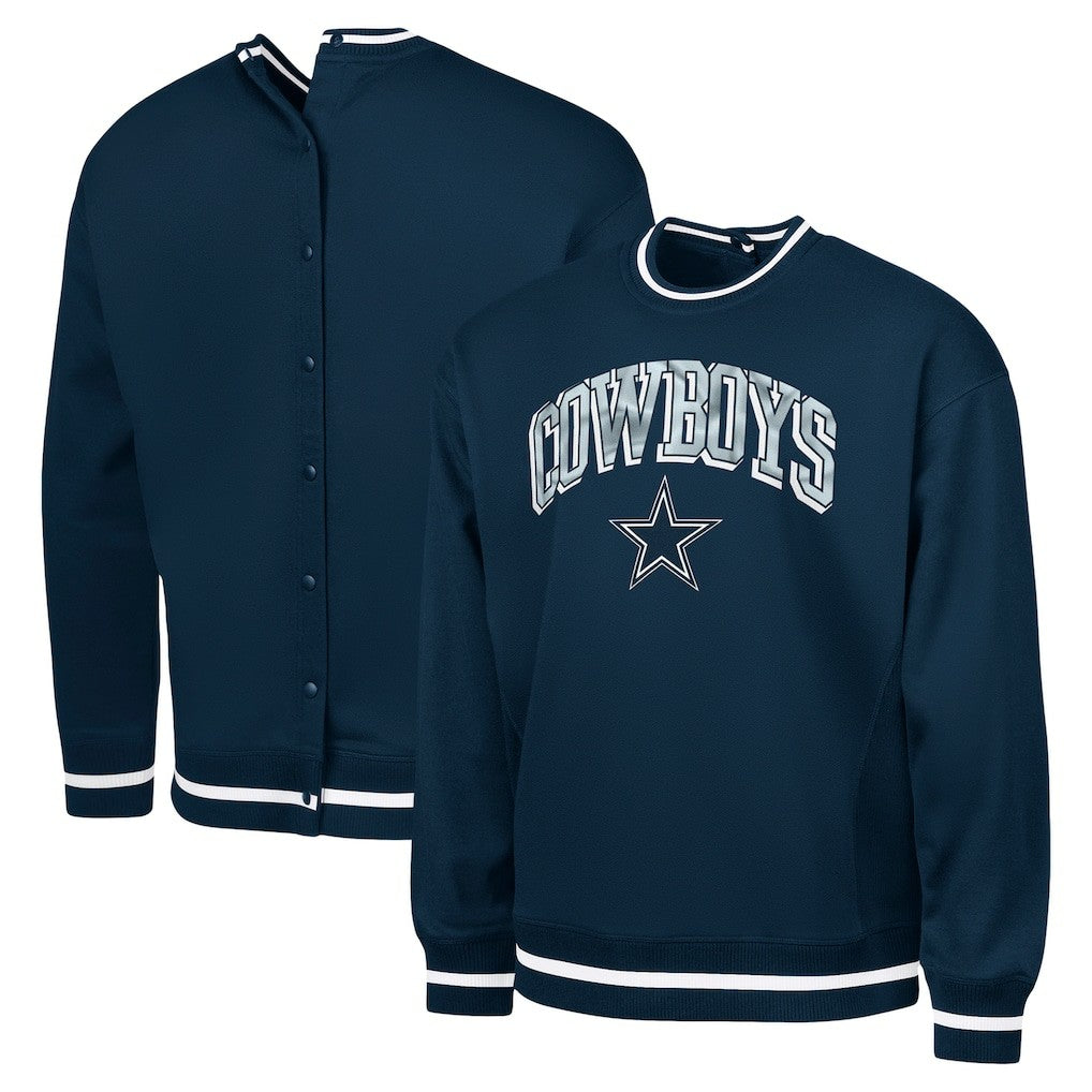 Dallas Cowboys G-III Sports by Carl Banks Adaptive Blocker Fleece Pullover Sweatshirt Navy | NFL