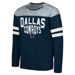 Dallas Cowboys G-III Sports by Carl Banks Adaptive Hail Mary Long Sleeve T-Shirt Navy/Silver | NFL