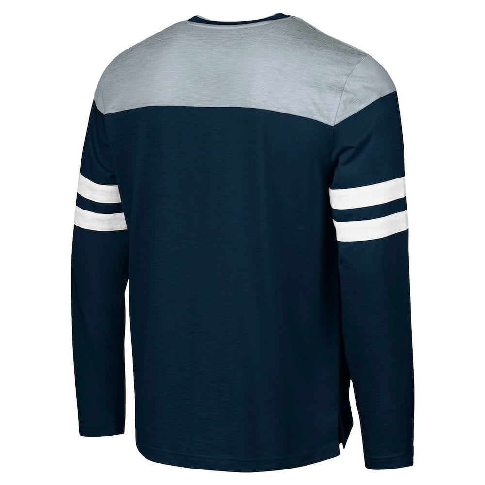 Dallas Cowboys G-III Sports by Carl Banks Adaptive Hail Mary Long Sleeve T-Shirt Navy/Silver | NFL