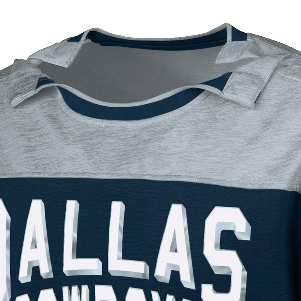 Dallas Cowboys G-III Sports by Carl Banks Adaptive Hail Mary Long Sleeve T-Shirt Navy/Silver | NFL