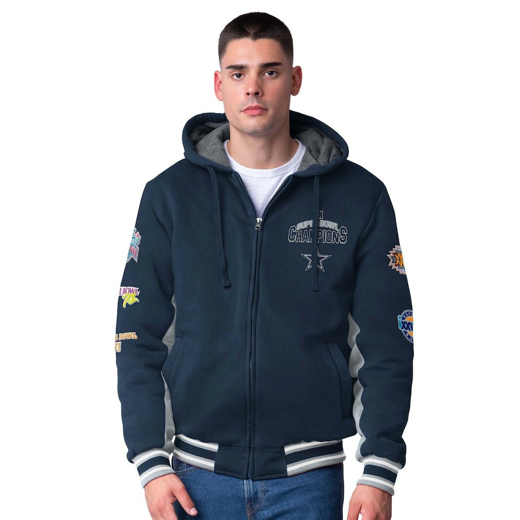Dallas Cowboys G-III Sports by Carl Banks No Huddle Commemorative Full-Zip Hoodie Jacket Navy | NFL