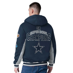 Dallas Cowboys G-III Sports by Carl Banks No Huddle Commemorative Full-Zip Hoodie Jacket Navy | NFL