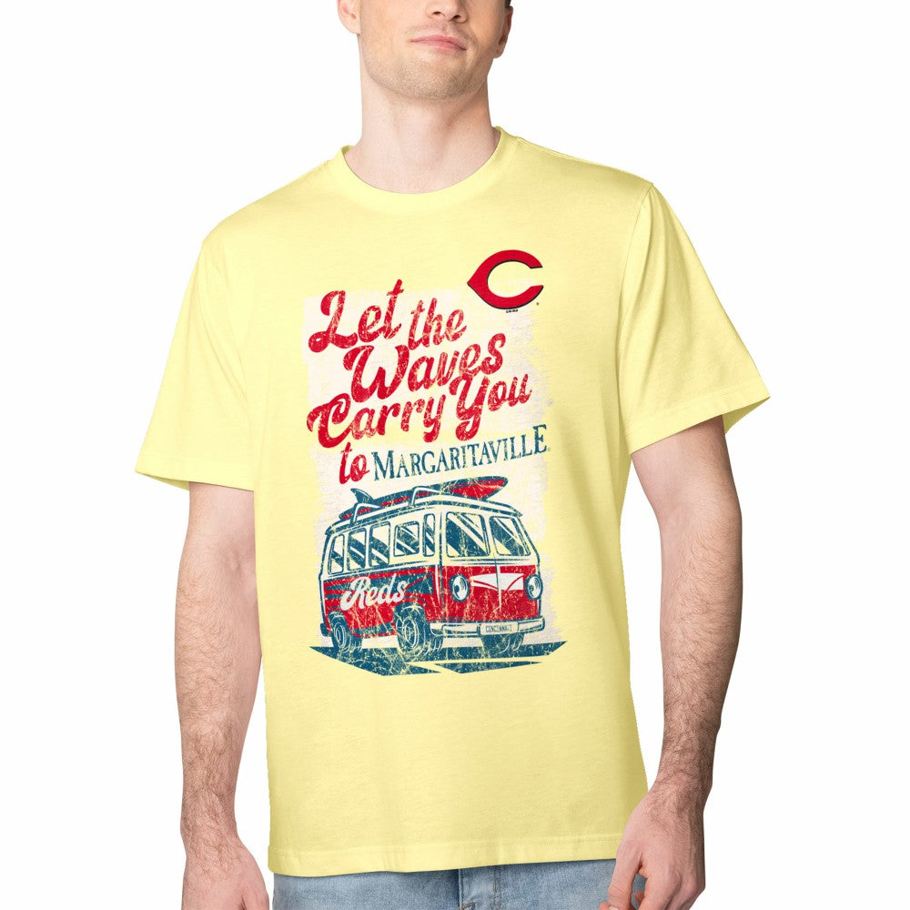 Cincinnati Reds Margaritaville Bus Waves Graphic T-Shirt - MLB