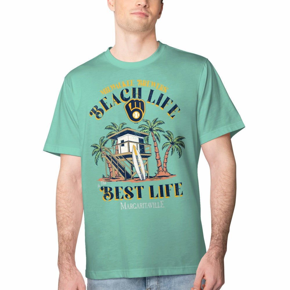 Milwaukee Brewers Margaritaville Beach Hut Graphic T-Shirt - MLB