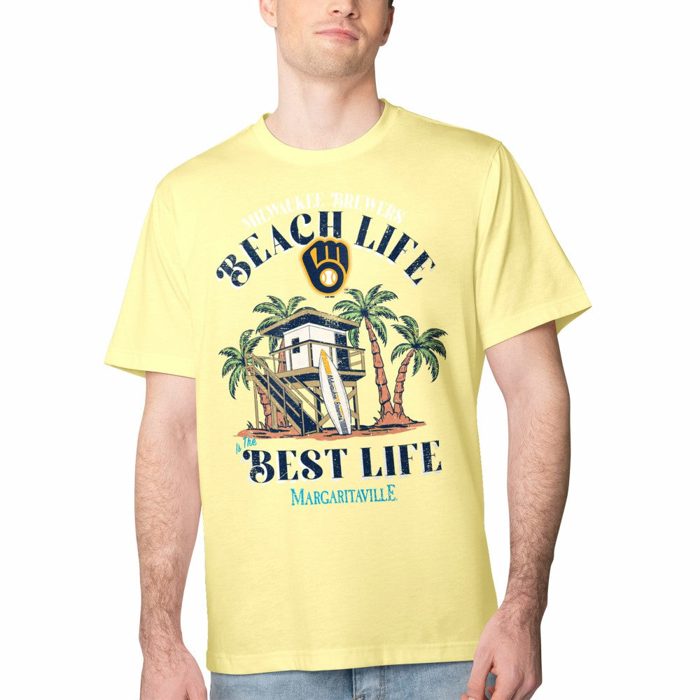 Milwaukee Brewers Margaritaville Beach Hut Graphic T-Shirt - MLB