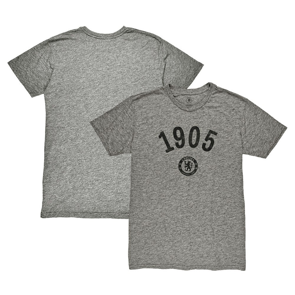 Chelsea 1863FC Established Year Vintage Tri-Blend T-Shirt Heather Gray - FIFA World CUP