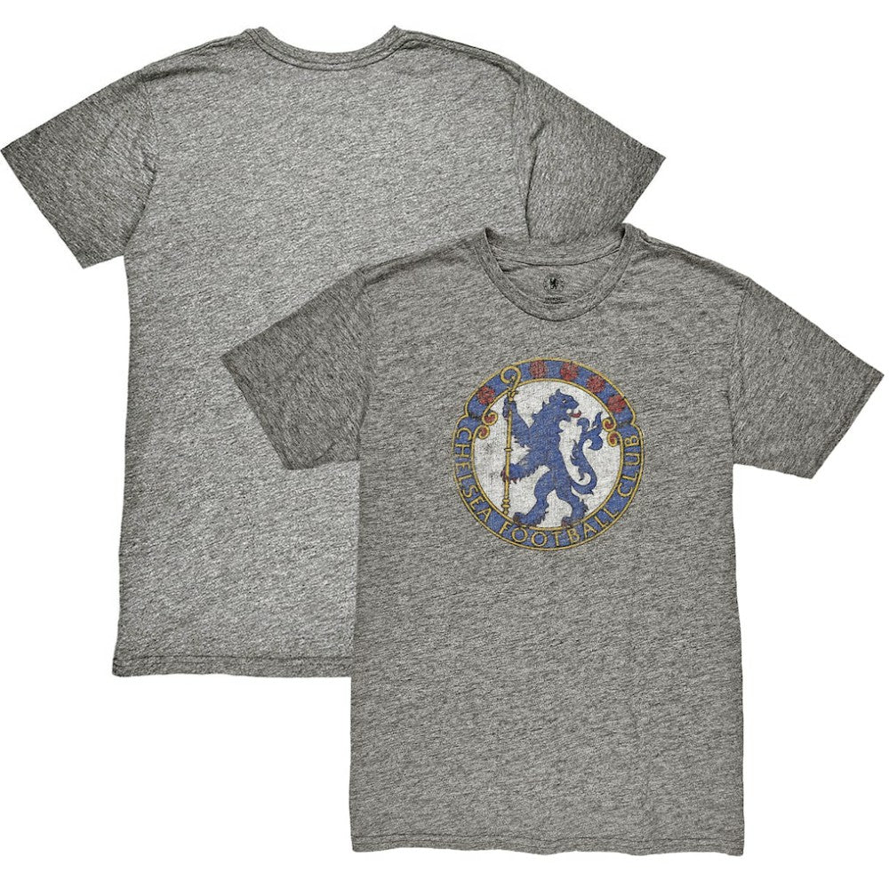 Chelsea 1863FC Retro Badge Vintage Tri-Blend T-Shirt Heather Gray - FIFA World CUP