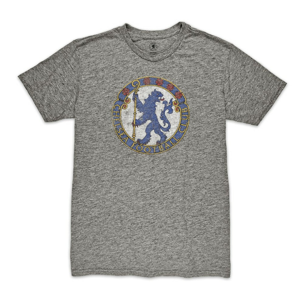 Chelsea 1863FC Retro Badge Vintage Tri-Blend T-Shirt Heather Gray - FIFA World CUP